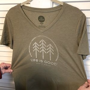 Life is Good “keep it simple” T-Shirt, Green, size M